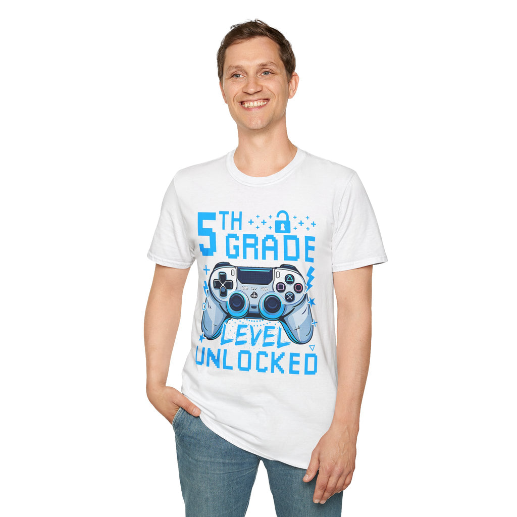 5th Grade Level Unlocked T-Shirt — Adult size