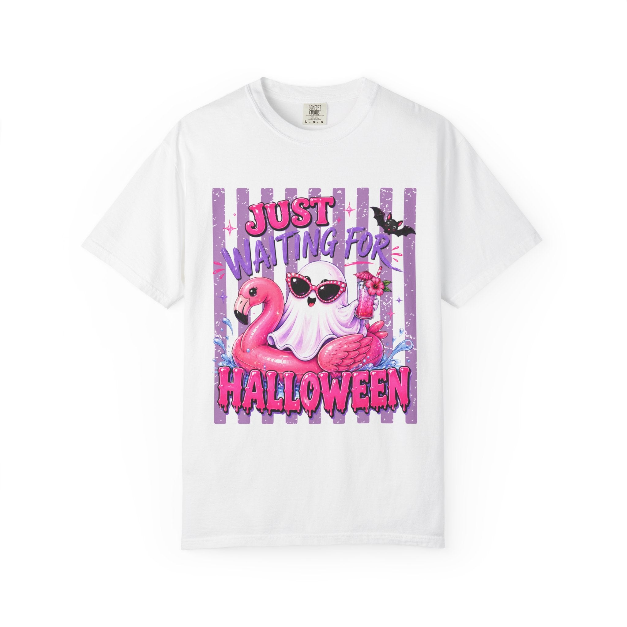 "Just Waiting for Halloween" Cute Flamingo Tee
