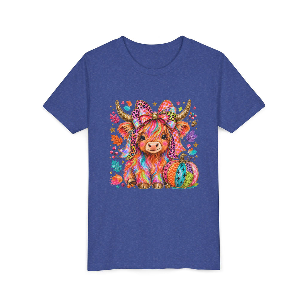 Kids Colorful Highland Cow Tee