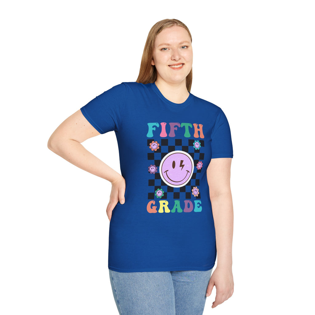 Fifth Grade Retro Smiley- Adult size