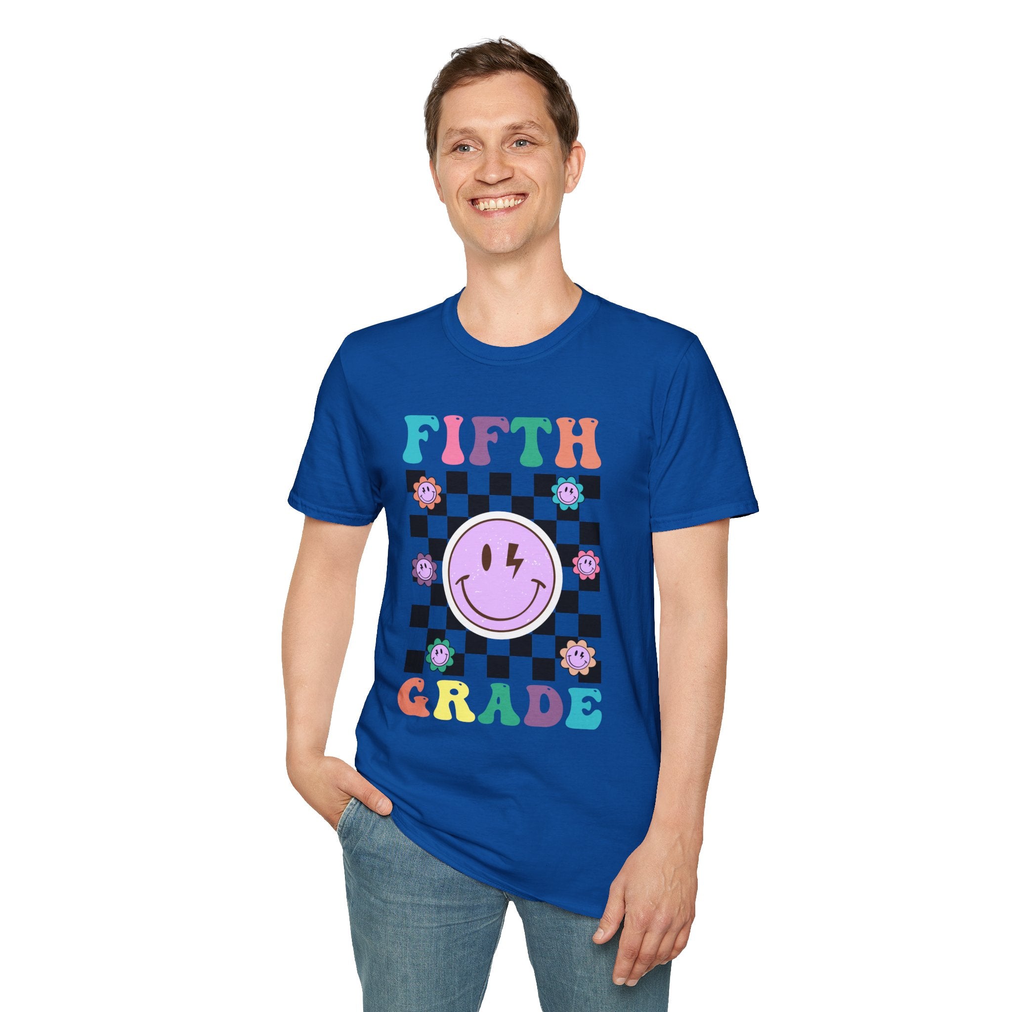 Fifth Grade Retro Smiley- Adult size