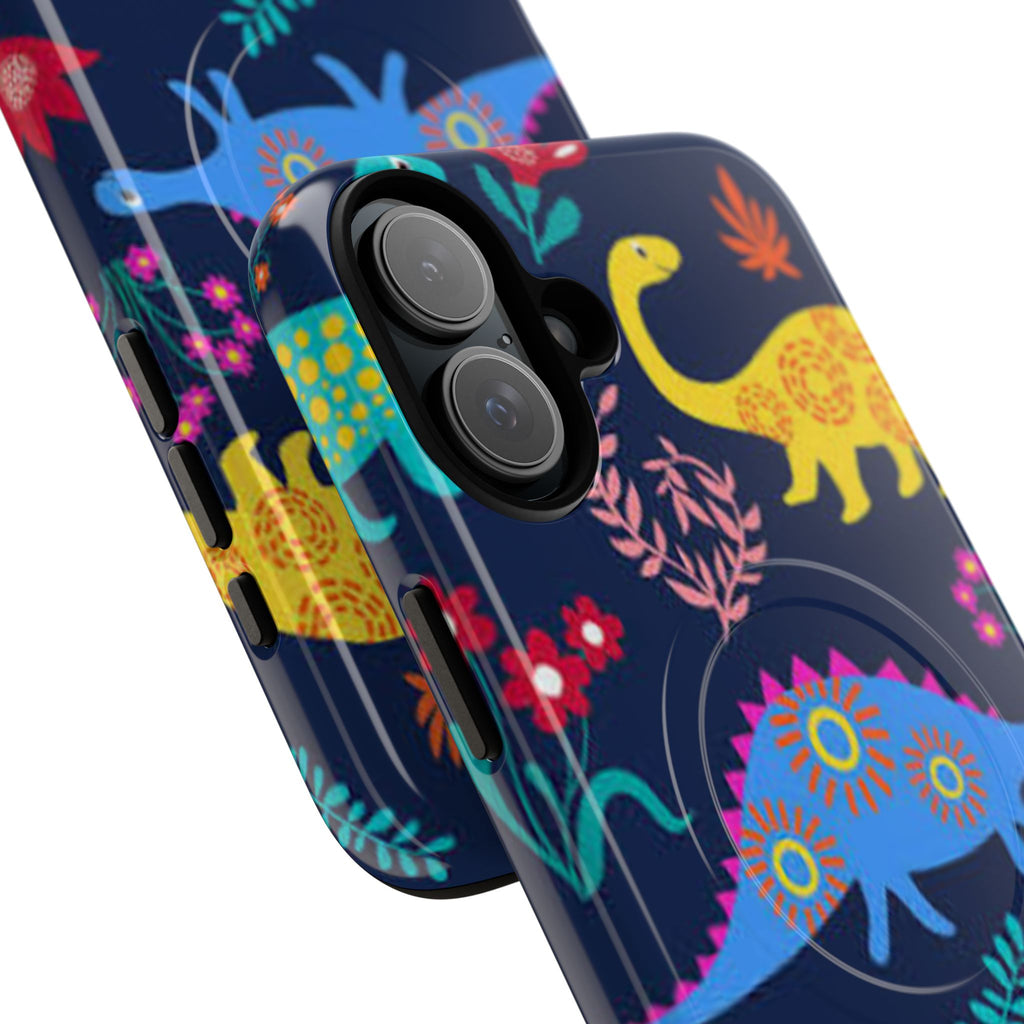 Dino Floral Tough Magnetic Phone Case