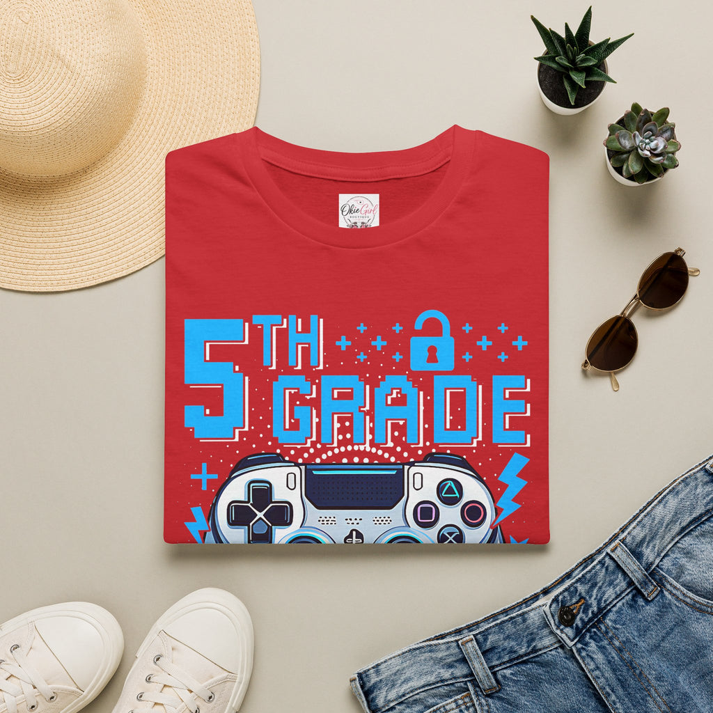 5th Grade Level Unlocked T-Shirt — Adult size