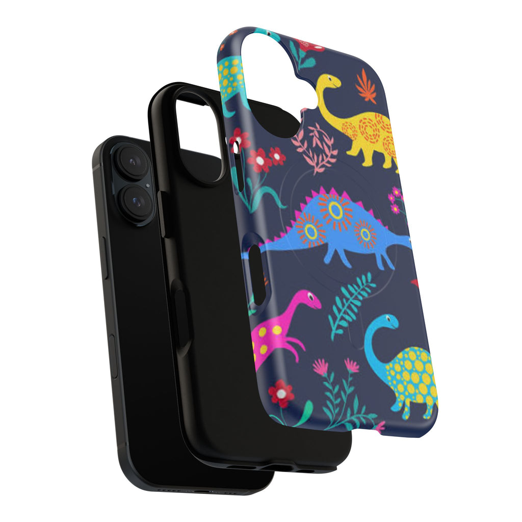 Dino Floral Tough Magnetic Phone Case