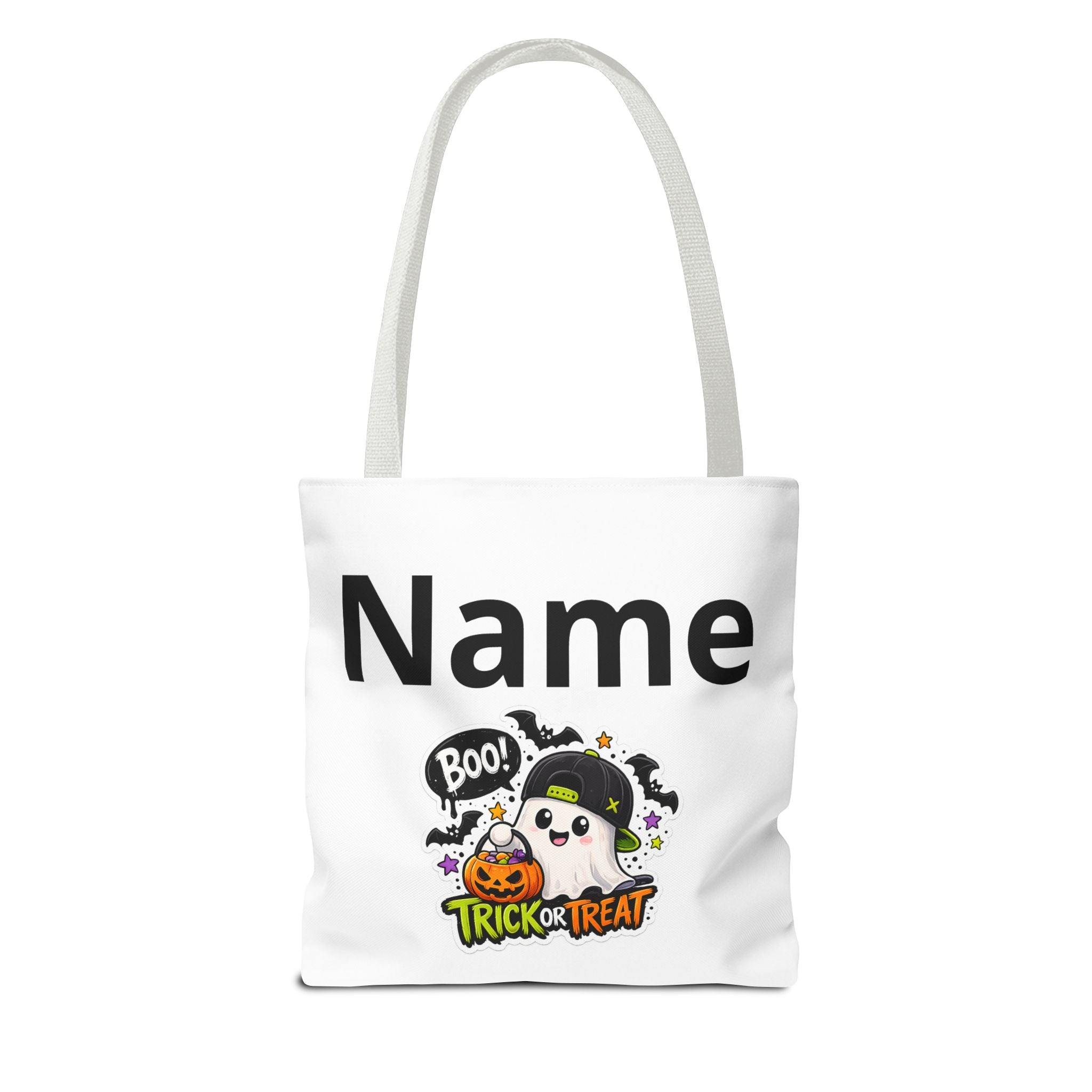 Boys Halloween Trick or Treat Tote Bag- with personalize name