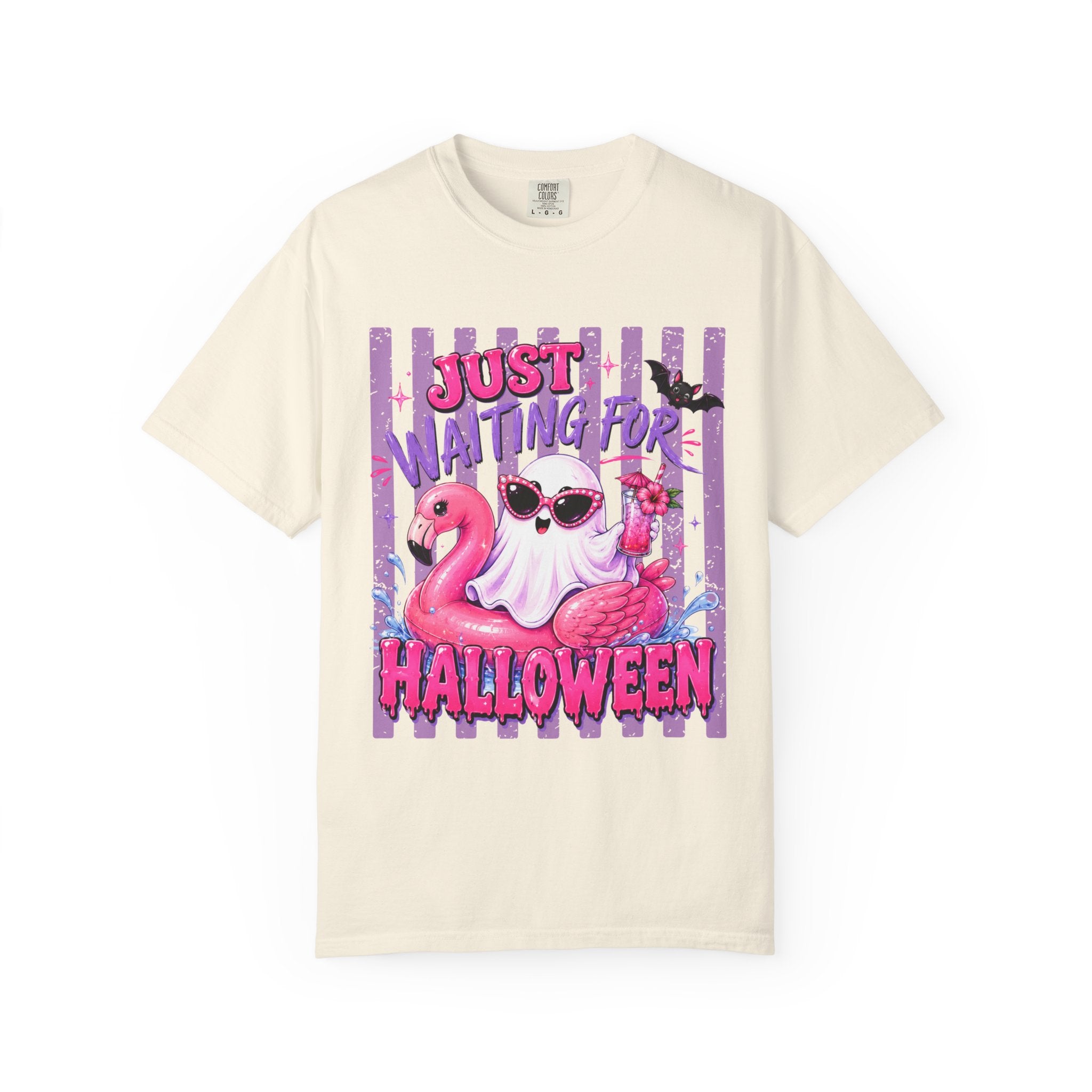 "Just Waiting for Halloween" Cute Flamingo Tee