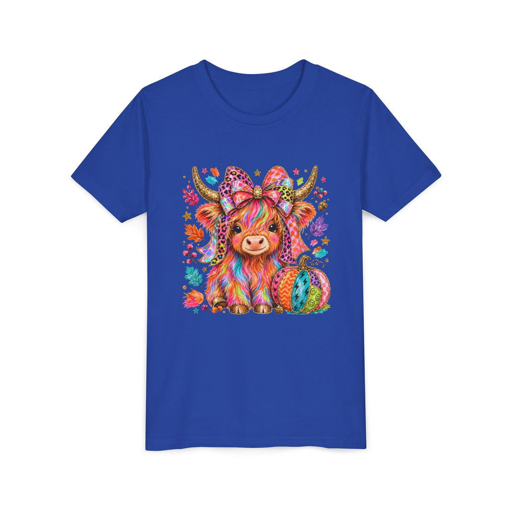 Kids Colorful Highland Cow Tee