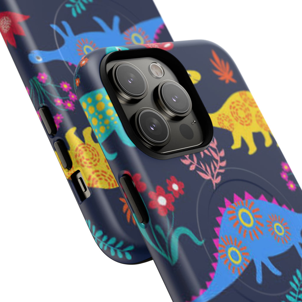 Dino Floral Tough Magnetic Phone Case