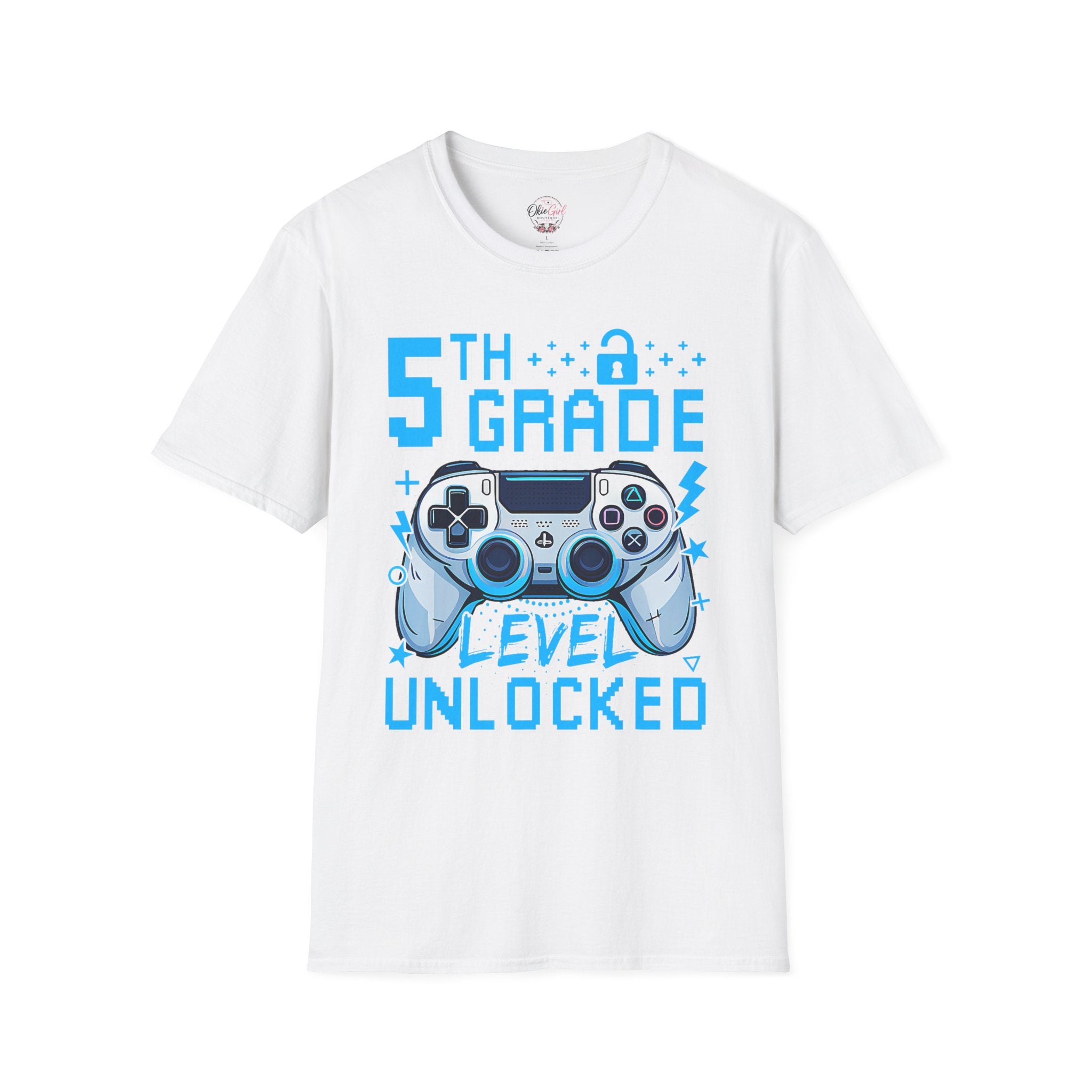 5th Grade Level Unlocked T-Shirt — Adult size