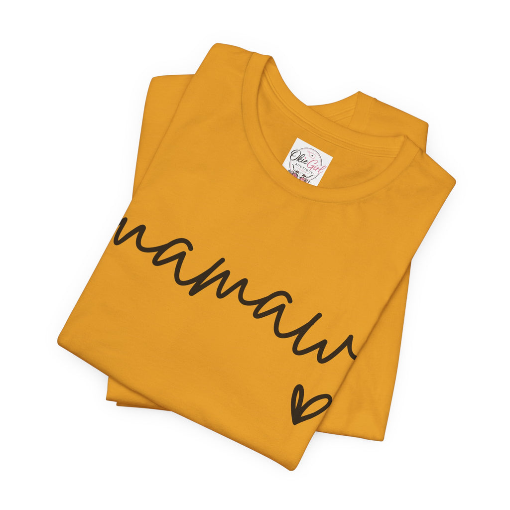 Mamaw Script Heart T-Shirt
