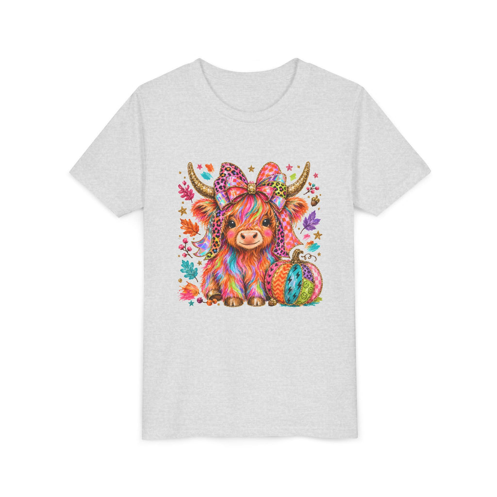 Kids Colorful Highland Cow Tee