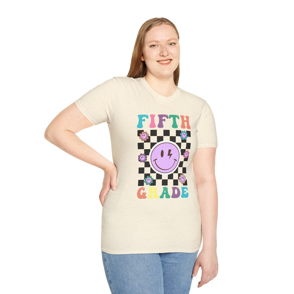 Fifth Grade Retro Smiley- Adult size