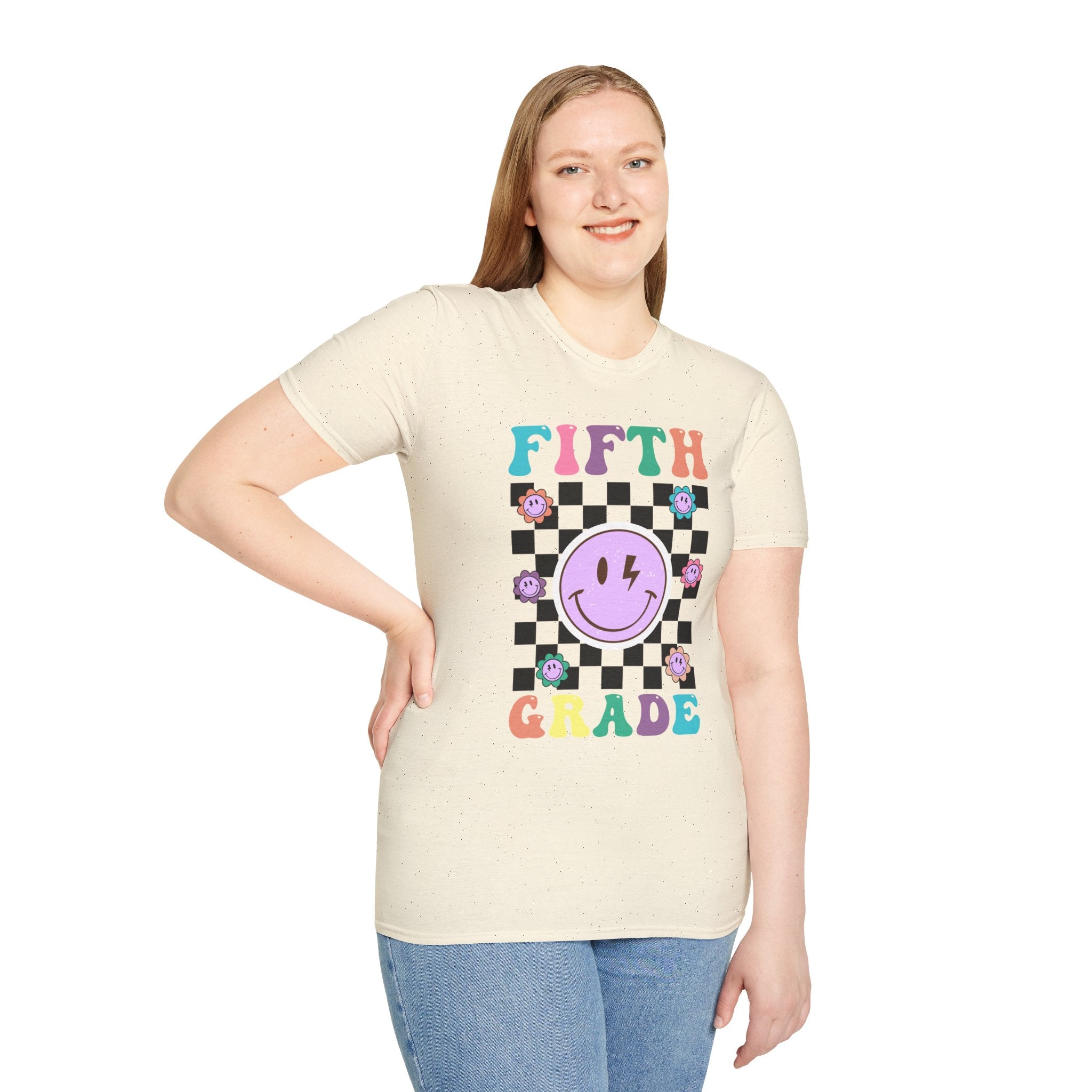 Fifth Grade Retro Smiley- Adult size