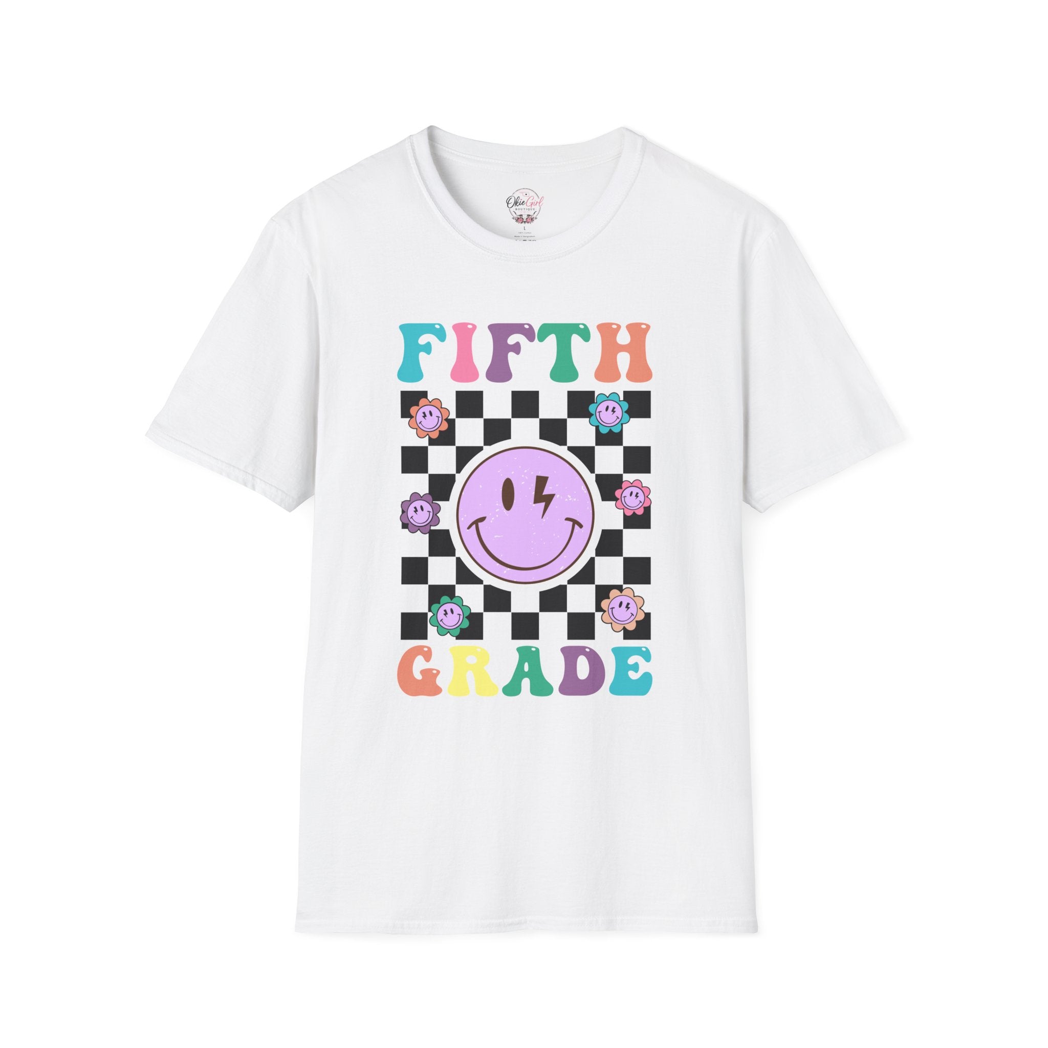 Fifth Grade Retro Smiley- Adult size