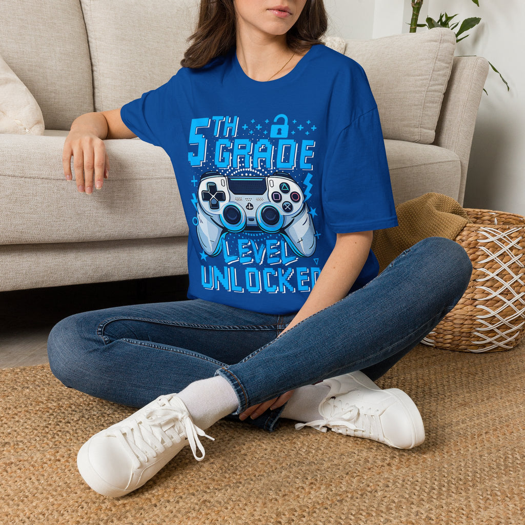 5th Grade Level Unlocked T-Shirt — Adult size