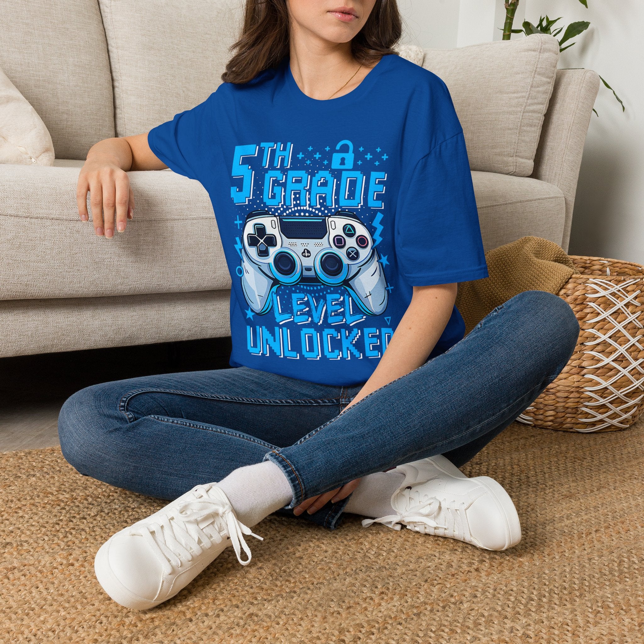 5th Grade Level Unlocked T-Shirt — Adult size