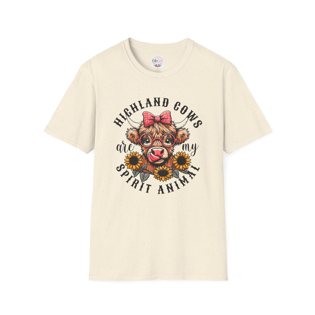 Highland Cows Are My Spirit Animal T-Shirt — Cute Scottish Cow Graphic Tee
