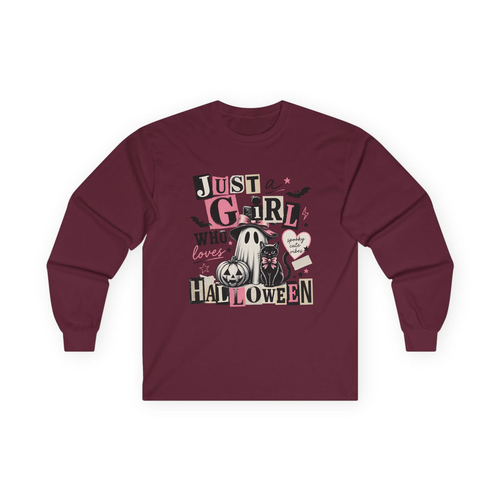 Just a Girl Who Loves Halloween Long Sleeve Tee