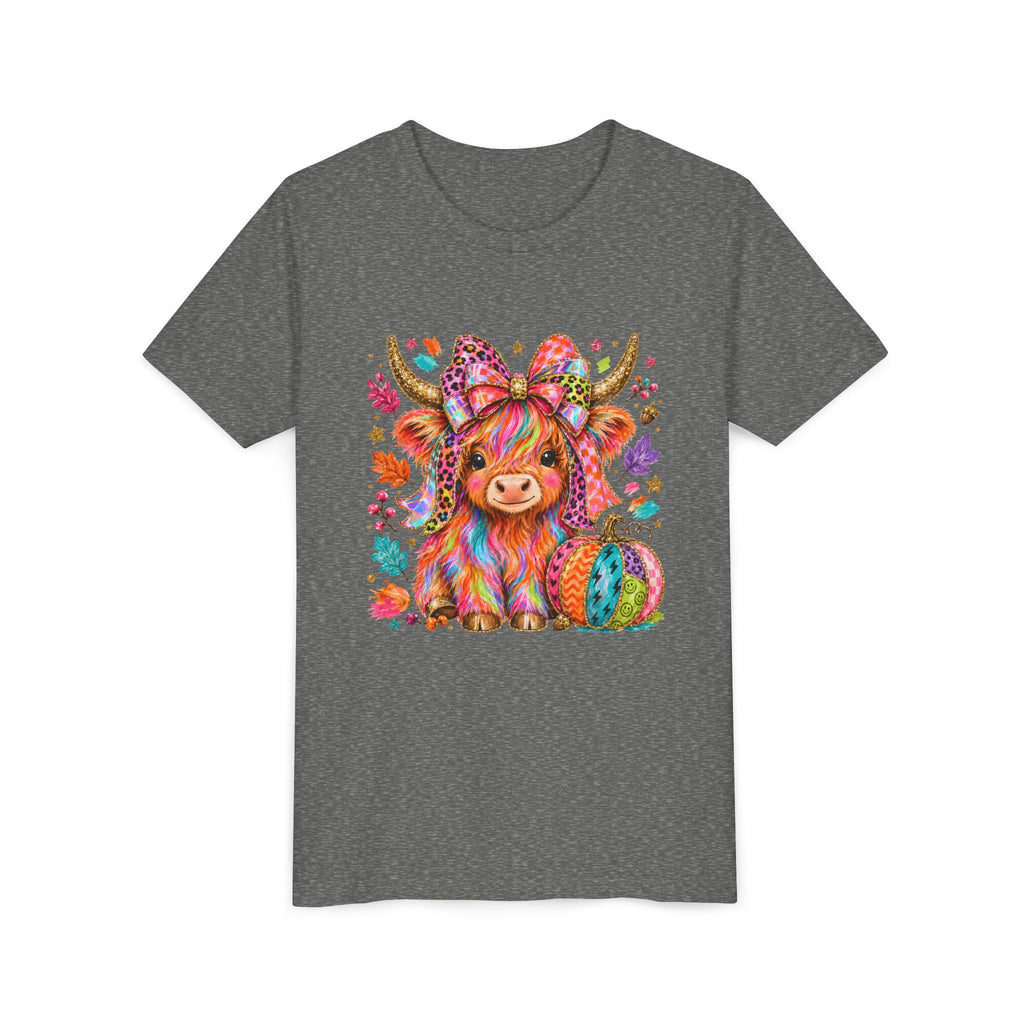 Kids Colorful Highland Cow Tee