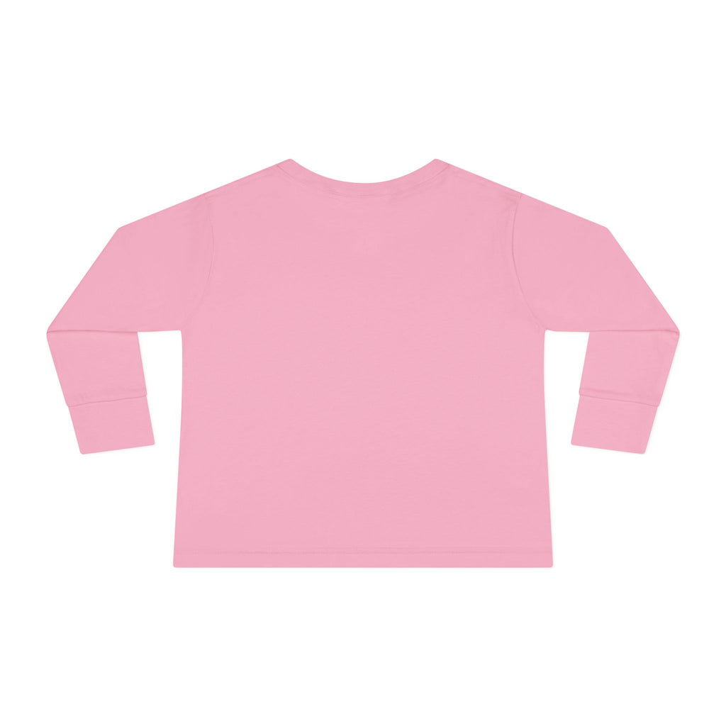 Love Cow Toddler Long Sleeve Tee — Cute Farm Animal Heart Design