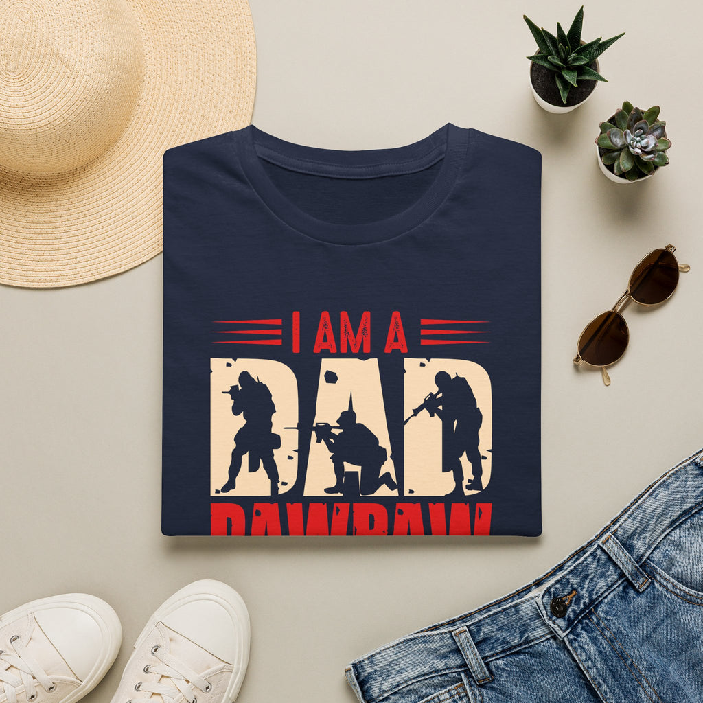 Veteran Dad/Pawpaw T-Shirt — "I Am A Dad Pawpaw and a Veteran" Patriotic Military Gift