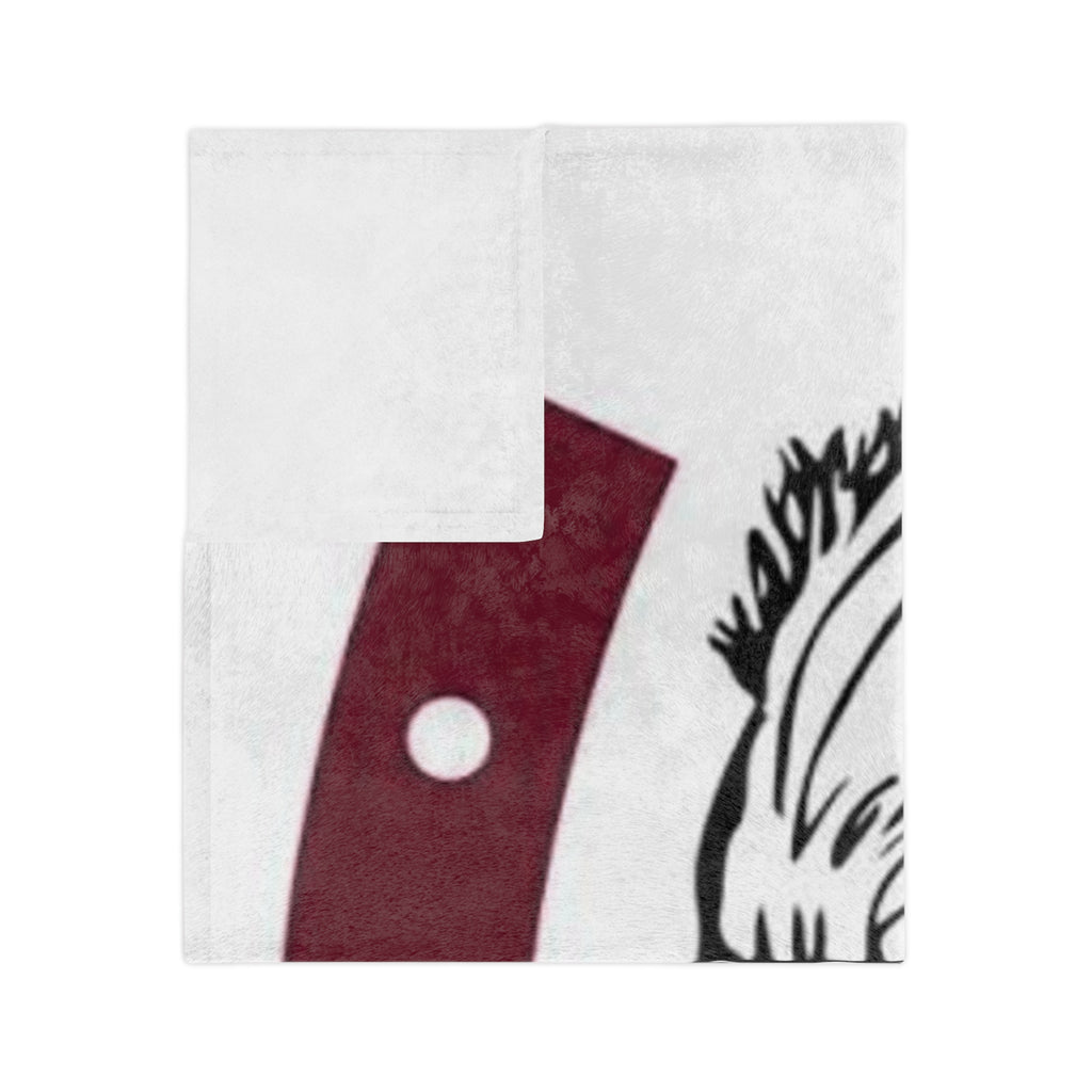 Horse & Horseshoe Velveteen Blanket – Monogram 'K' Equestrian Throw