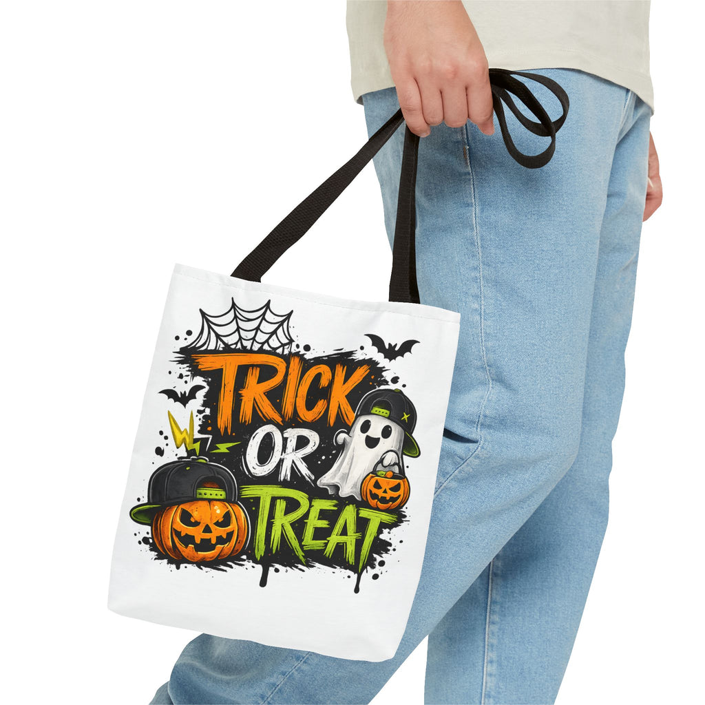 Boys Halloween Trick or Treat Tote Bag- with personalize name