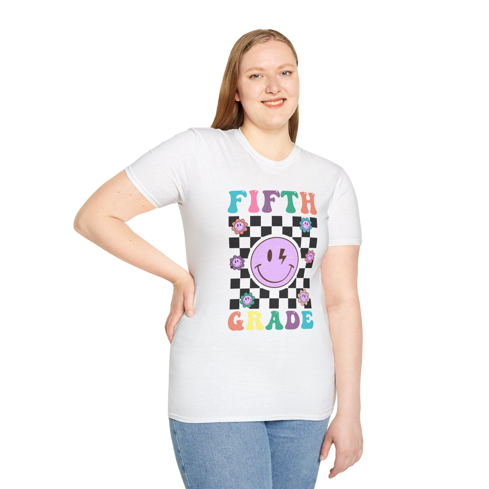 Fifth Grade Retro Smiley- Adult size