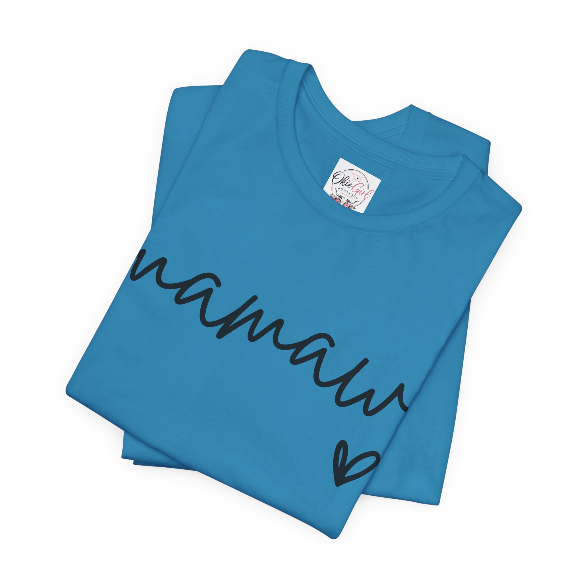 Mamaw Script Heart T-Shirt