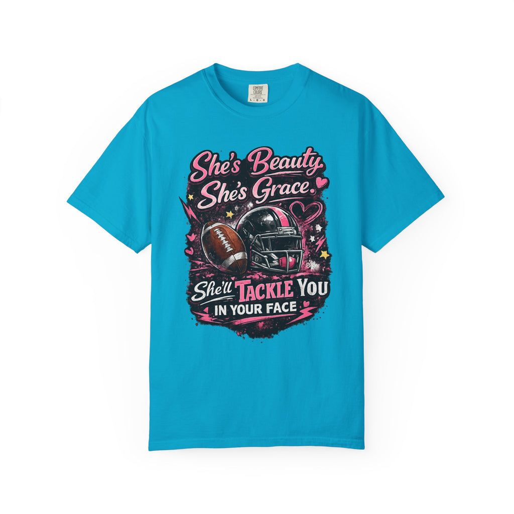 She's Beauty She's Grace Football Tee