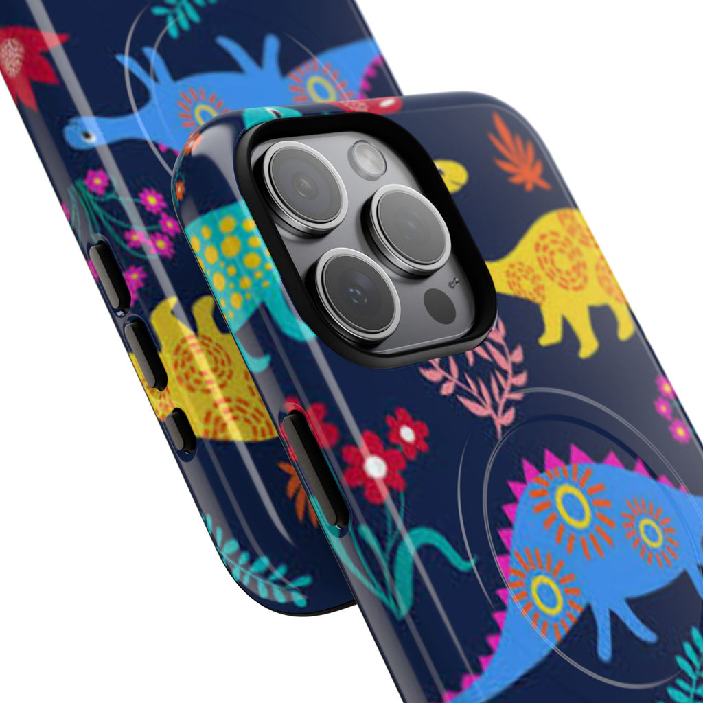 Dino Floral Tough Magnetic Phone Case