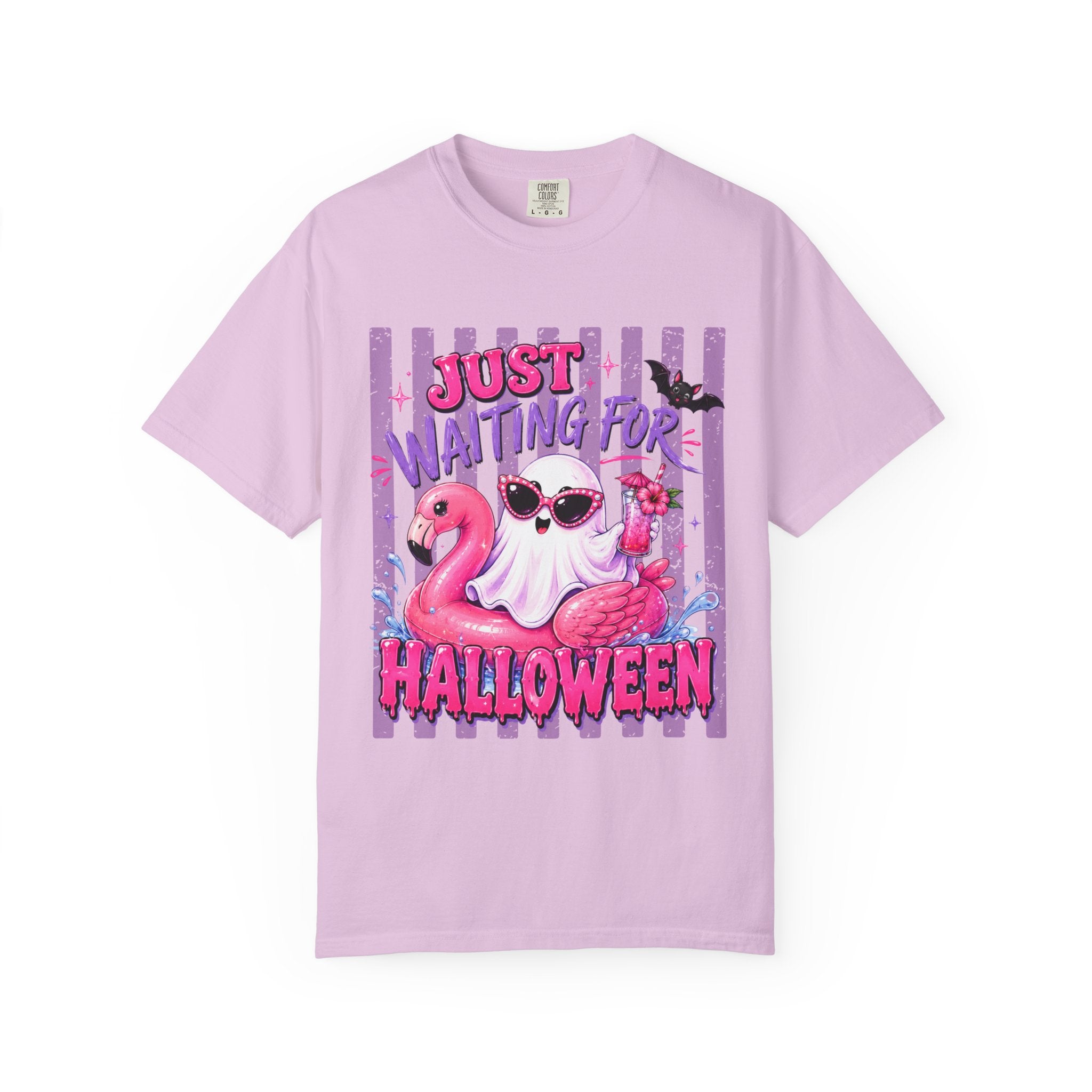 "Just Waiting for Halloween" Cute Flamingo Tee