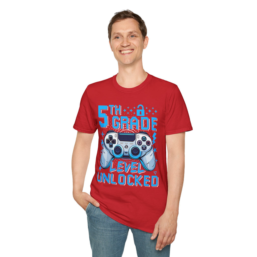 5th Grade Level Unlocked T-Shirt — Adult size