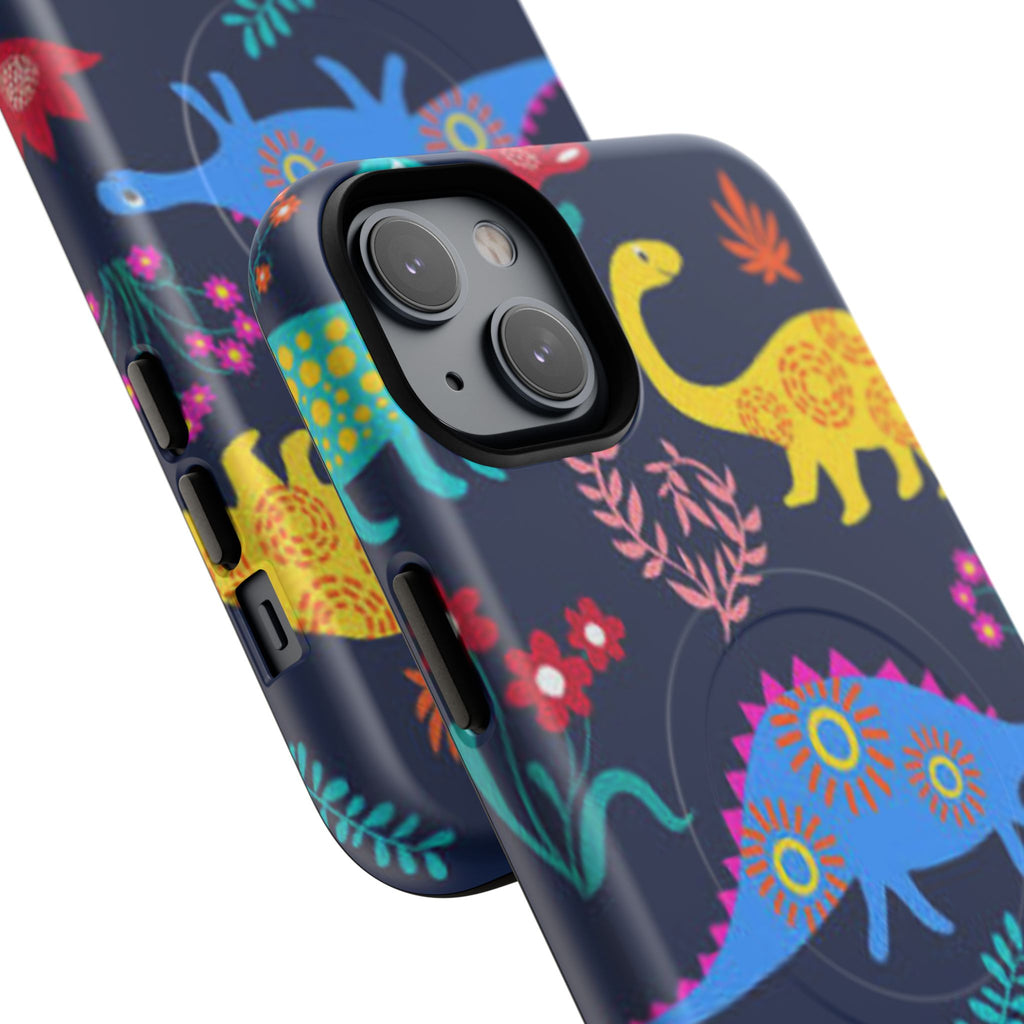 Dino Floral Tough Magnetic Phone Case
