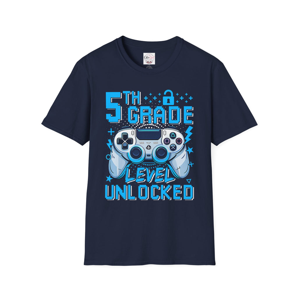 5th Grade Level Unlocked T-Shirt — Adult size