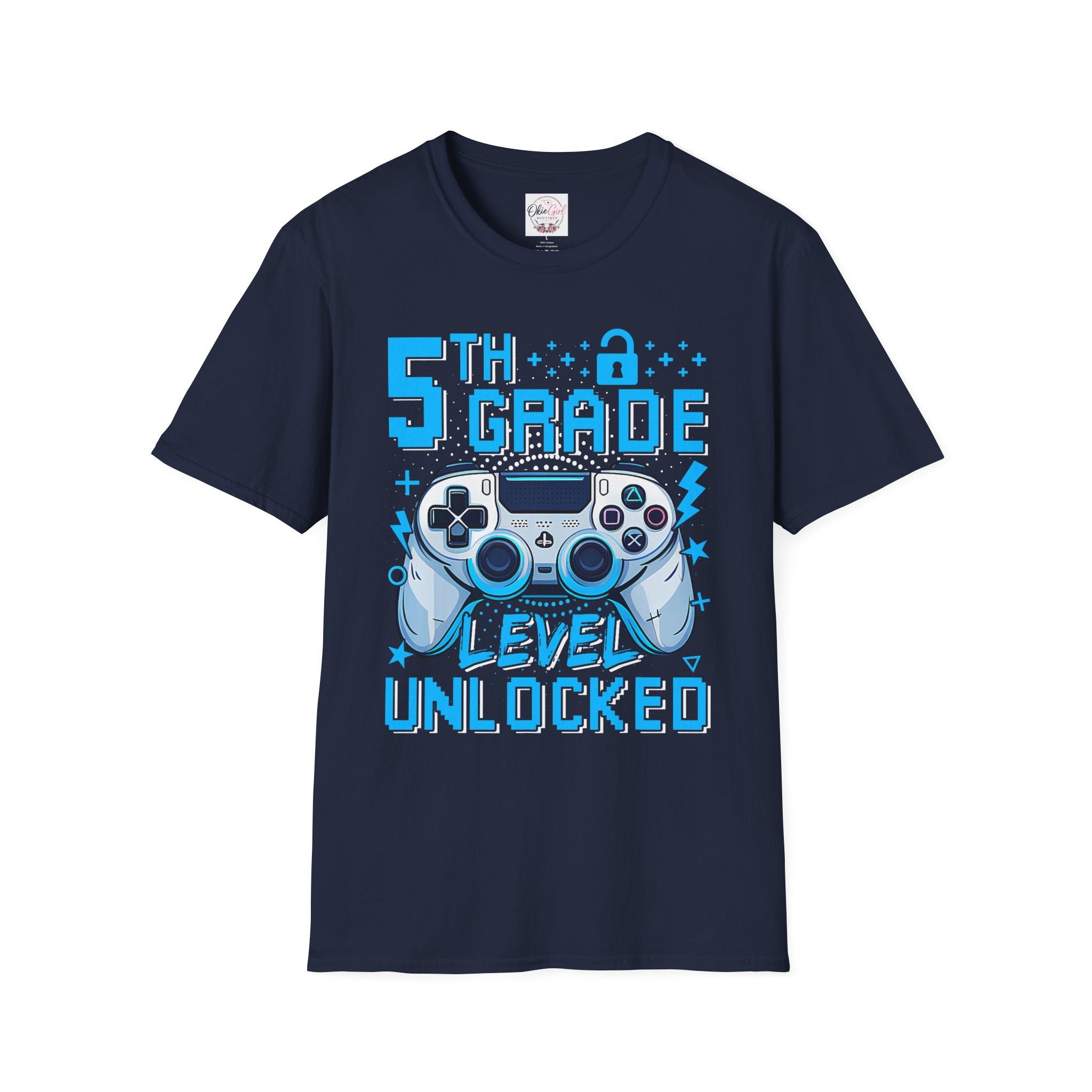 5th Grade Level Unlocked T-Shirt — Adult size