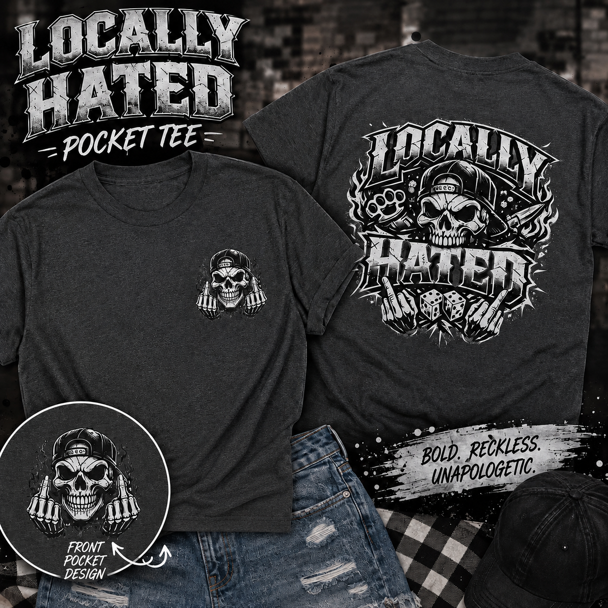 💀 Locally Hated & Unapologetic Tee 💀