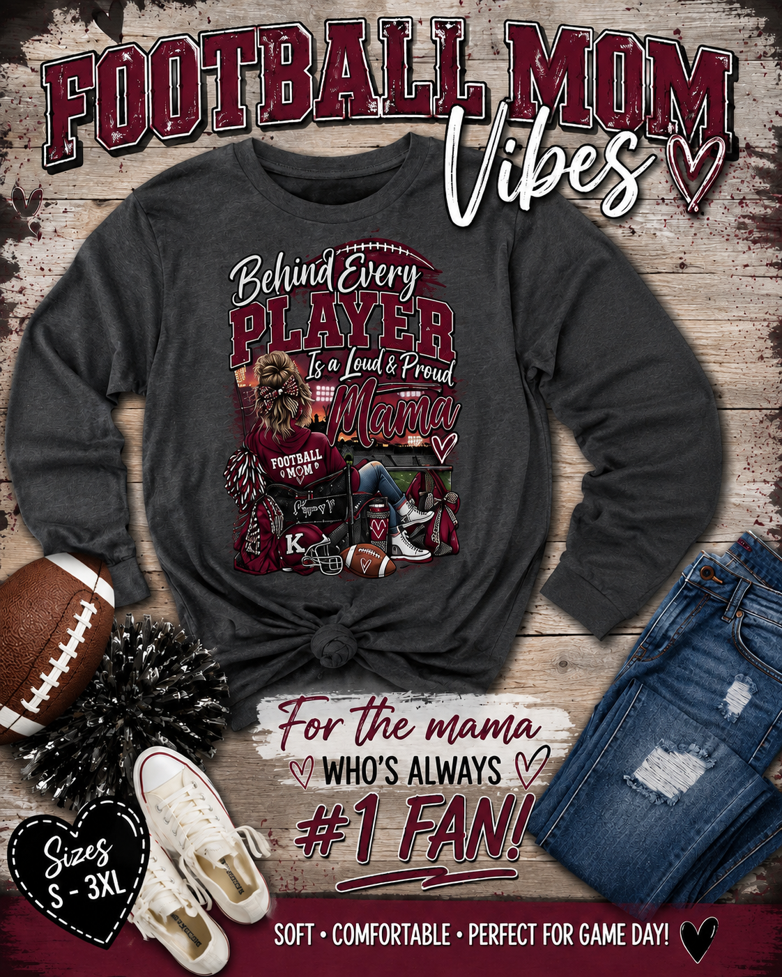 Loud & Proud Football Mama” 🏈❤️