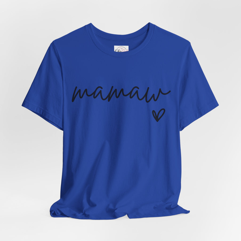 Mamaw Script Heart T-Shirt