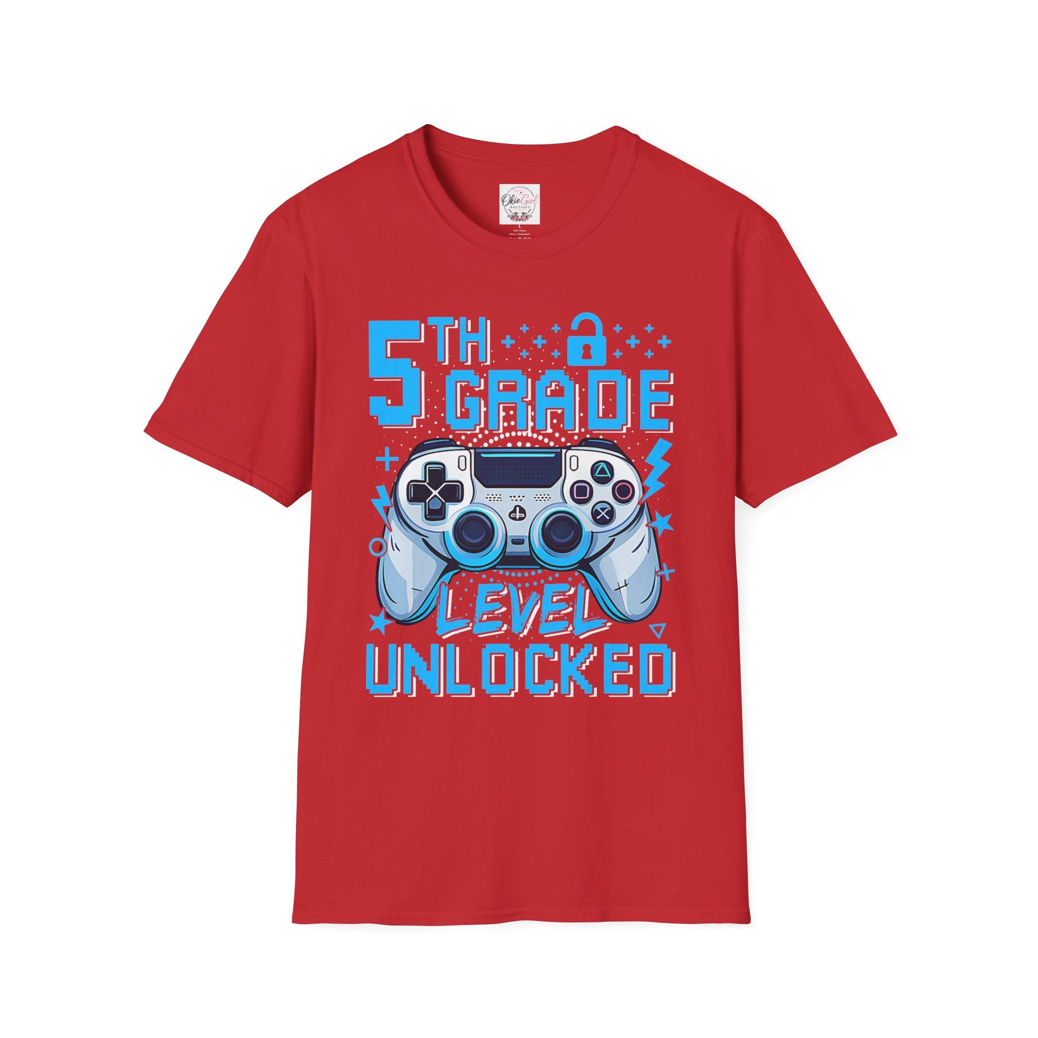 5th Grade Level Unlocked T-Shirt — Adult size