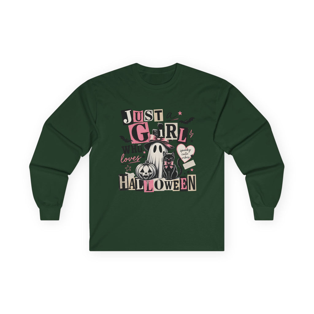 Just a Girl Who Loves Halloween Long Sleeve Tee
