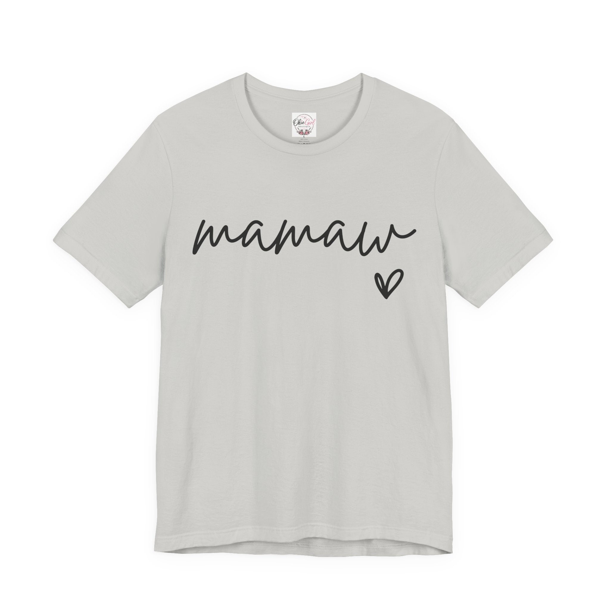 Mamaw Script Heart T-Shirt