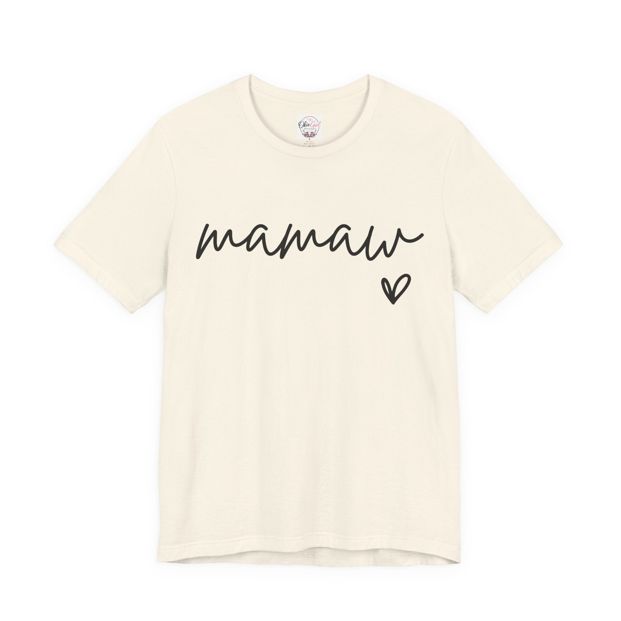 Mamaw Script Heart T-Shirt