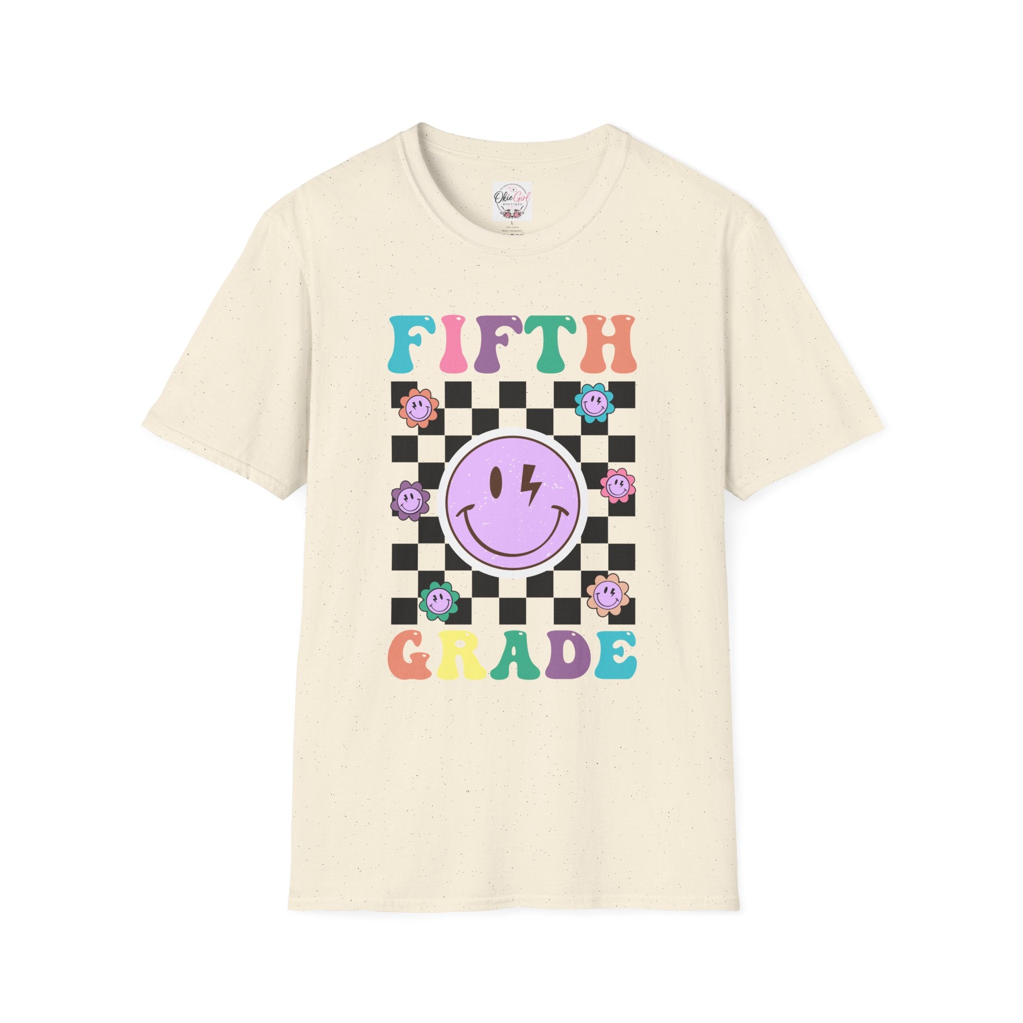 Fifth Grade Retro Smiley- Adult size