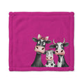 Minky Baby Lovey Blanket — Cute Cow Family Soft Security Blanket for Infants & Toddlers