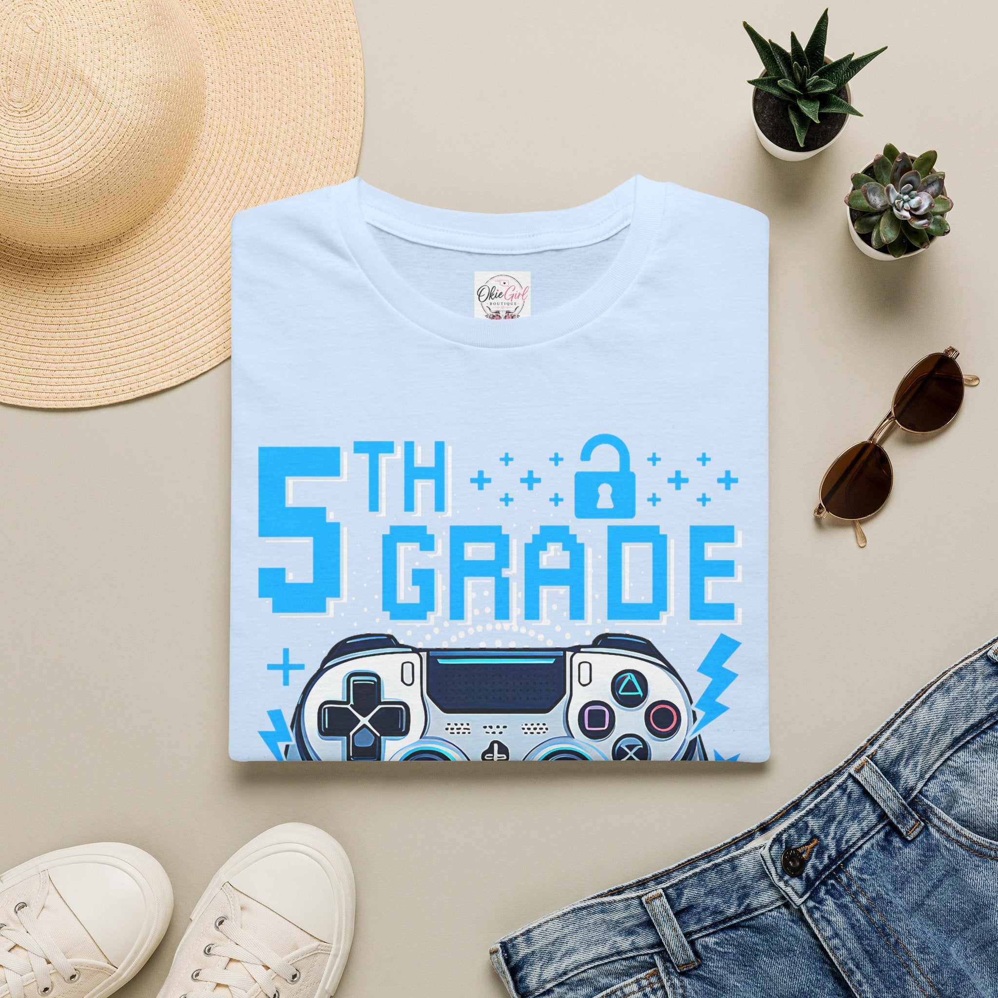 5th Grade Level Unlocked T-Shirt — Adult size