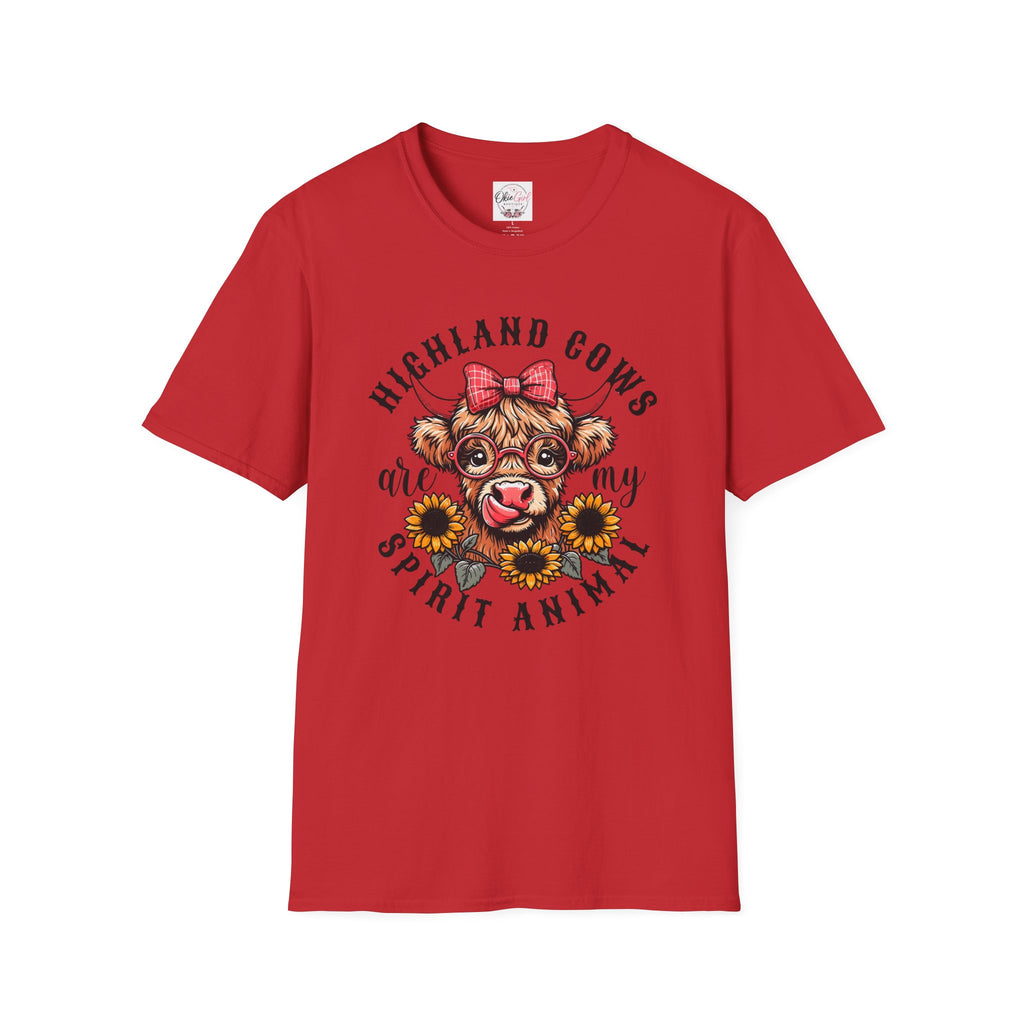 Highland Cows Are My Spirit Animal T-Shirt — Cute Scottish Cow Graphic Tee