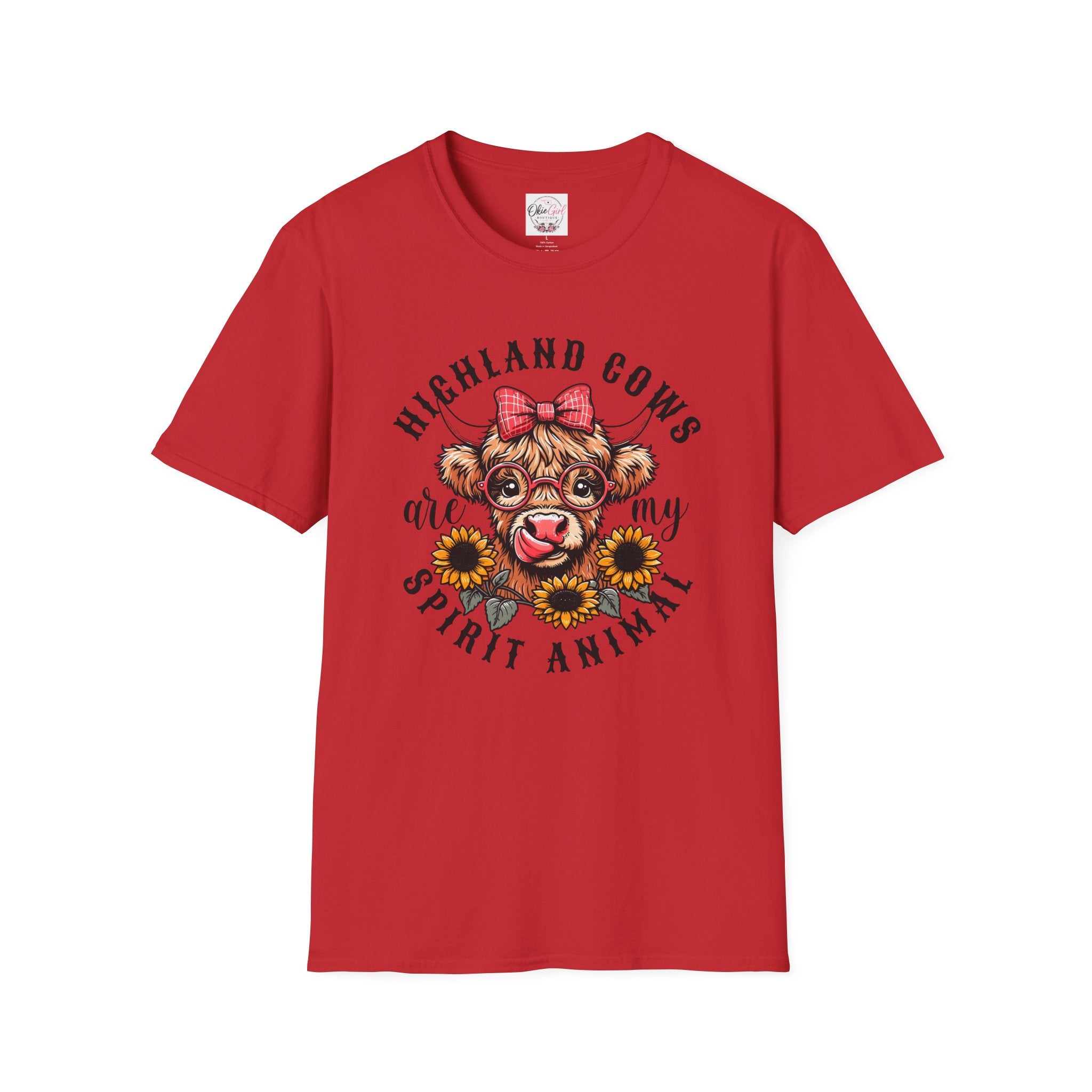 Highland Cows Are My Spirit Animal T-Shirt — Cute Scottish Cow Graphic Tee