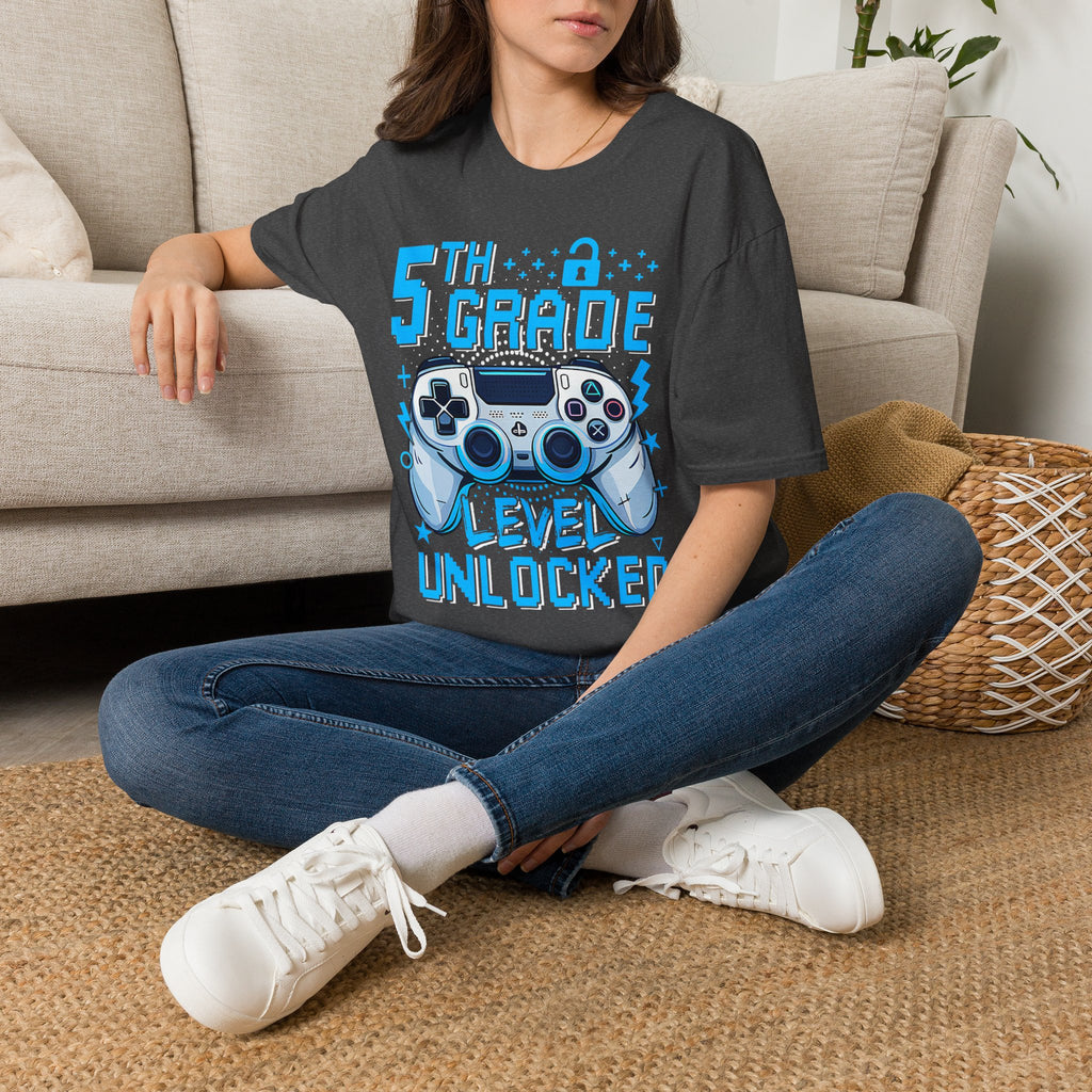 5th Grade Level Unlocked T-Shirt — Adult size