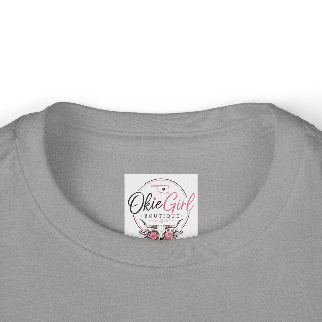 Love Cow Toddler Long Sleeve Tee — Cute Farm Animal Heart Design